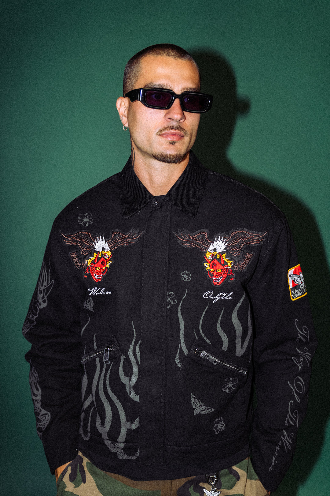 The Eagle & The Oni Earl Jacket in Black