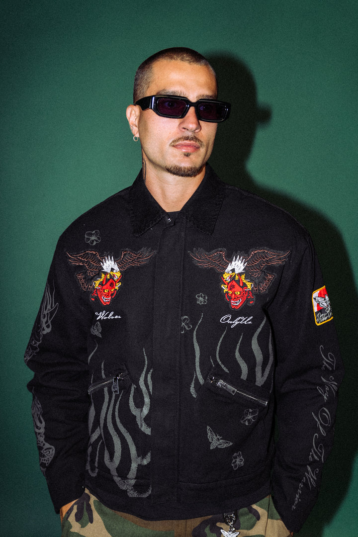 The Eagle & The Oni Earl Jacket in Black