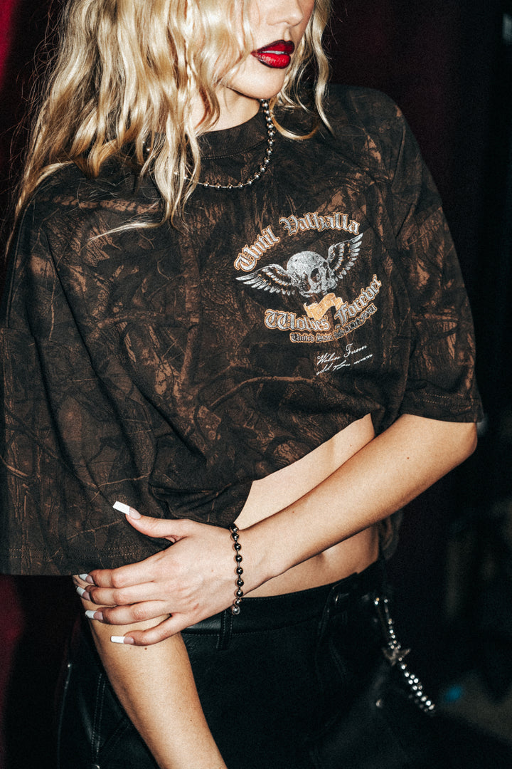Nomad "Premium" Oversized Tee in Brown Driftwood Forest Camo