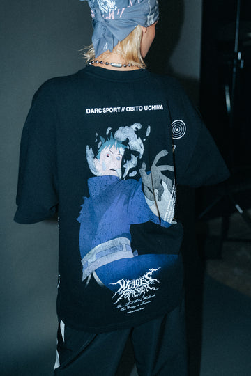 Obito Uchiha "Side By Side" Series Premium Tee in Black