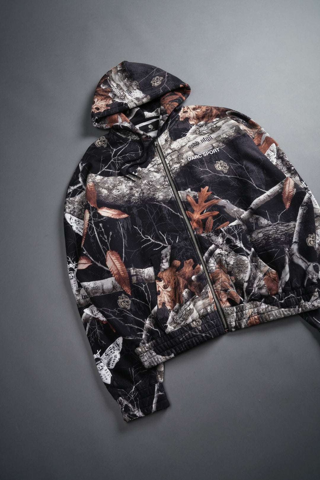 Reborn "Chambers" Zip Hoodie in Darc Woodland Camo