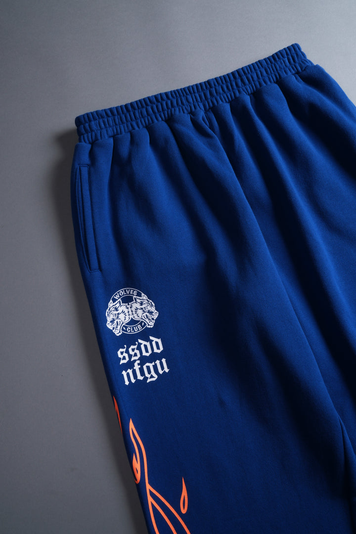 On Fire Kumite V2 Sweat Pants in Darc Cobalt