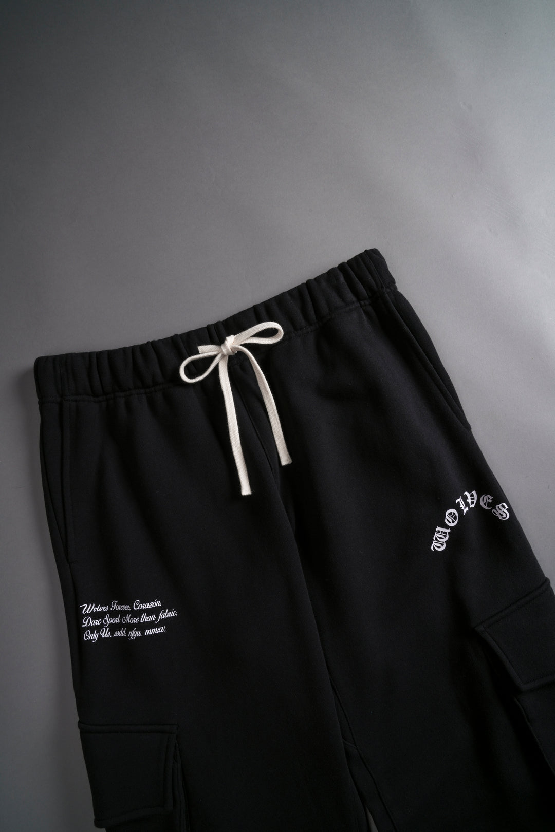 Born Again Bigelow Cargo Sweat Pants in Black