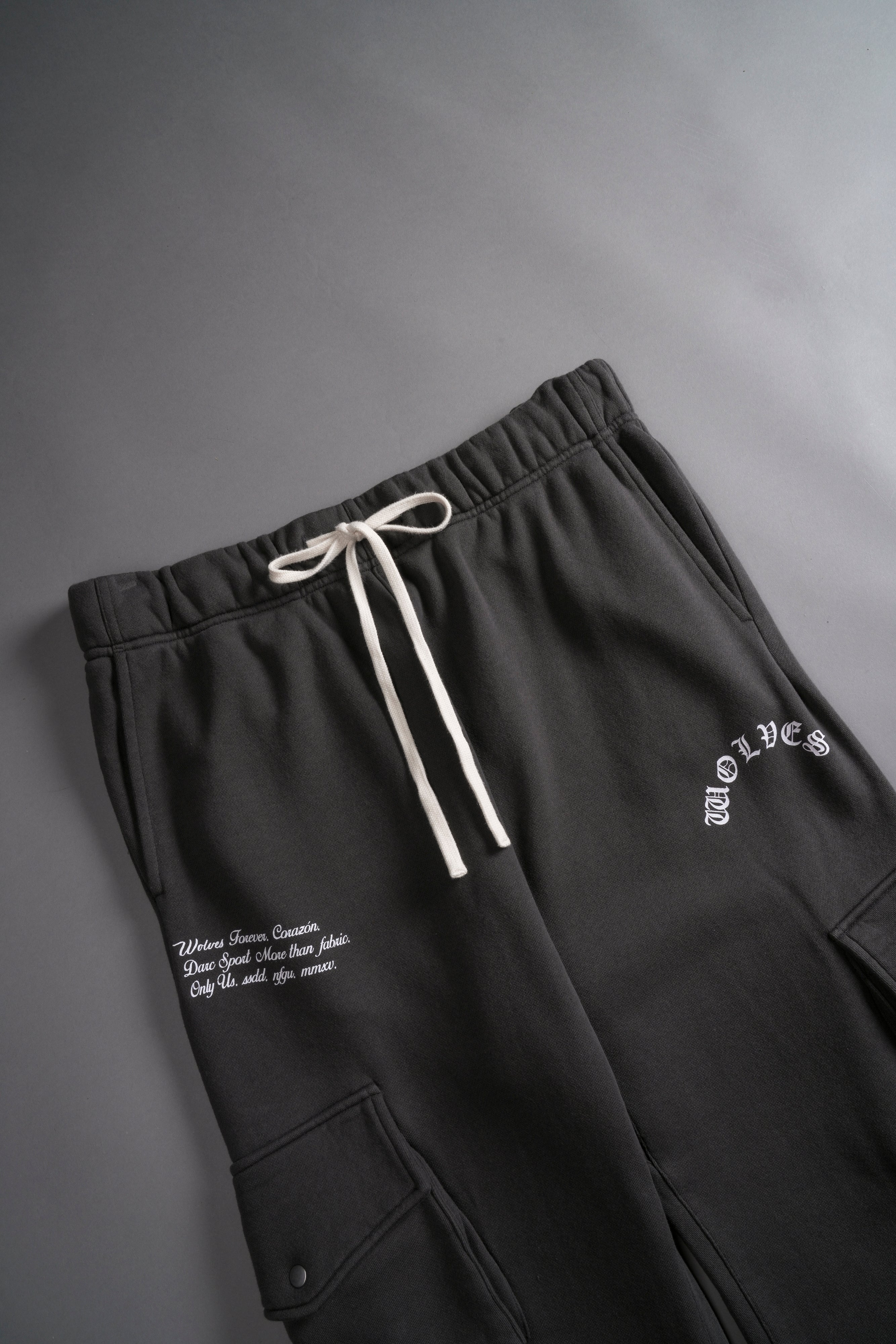 Born Again Bigelow Cargo Sweat Pants in Wolf Gray