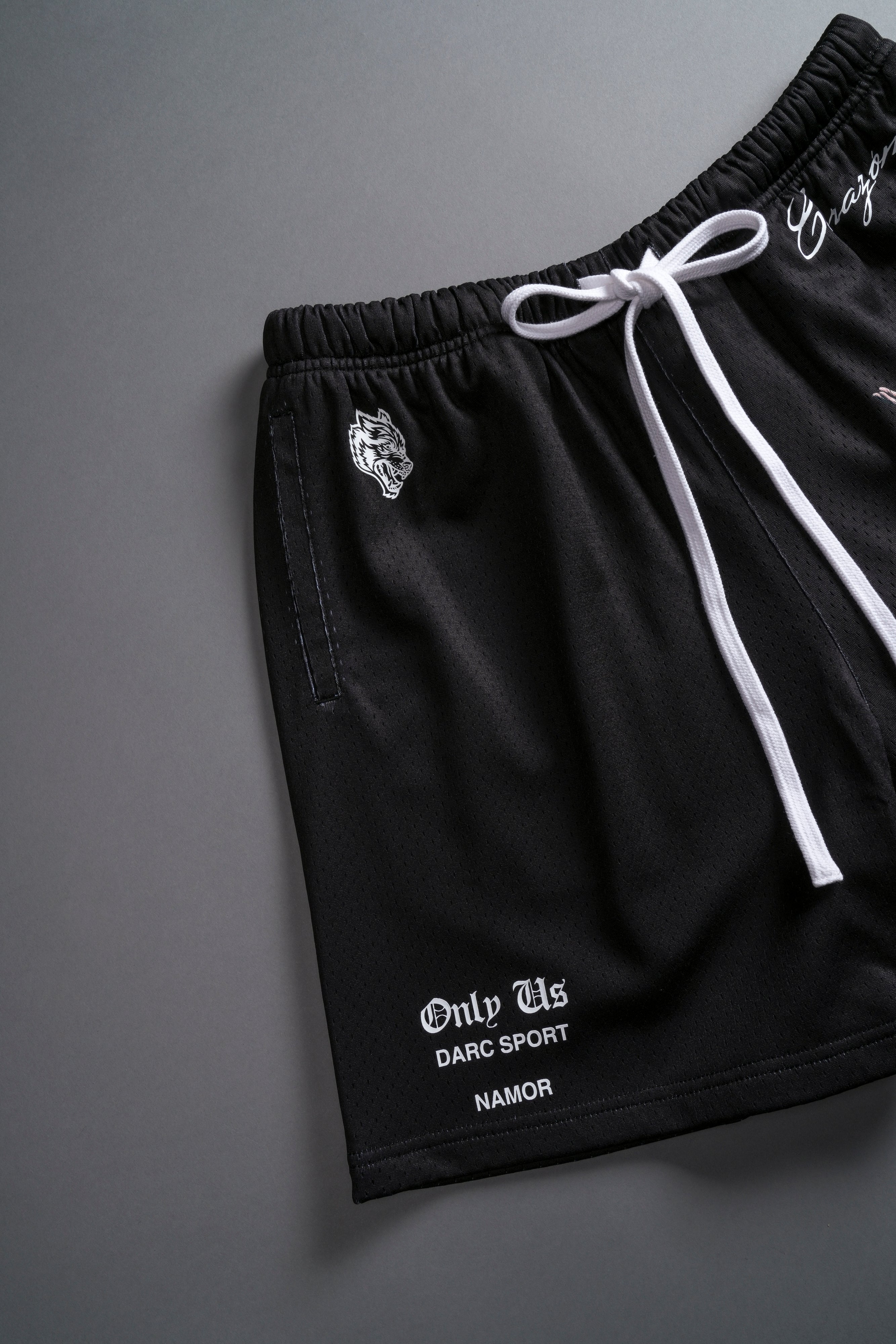 Namor Mesh Shorts in Black