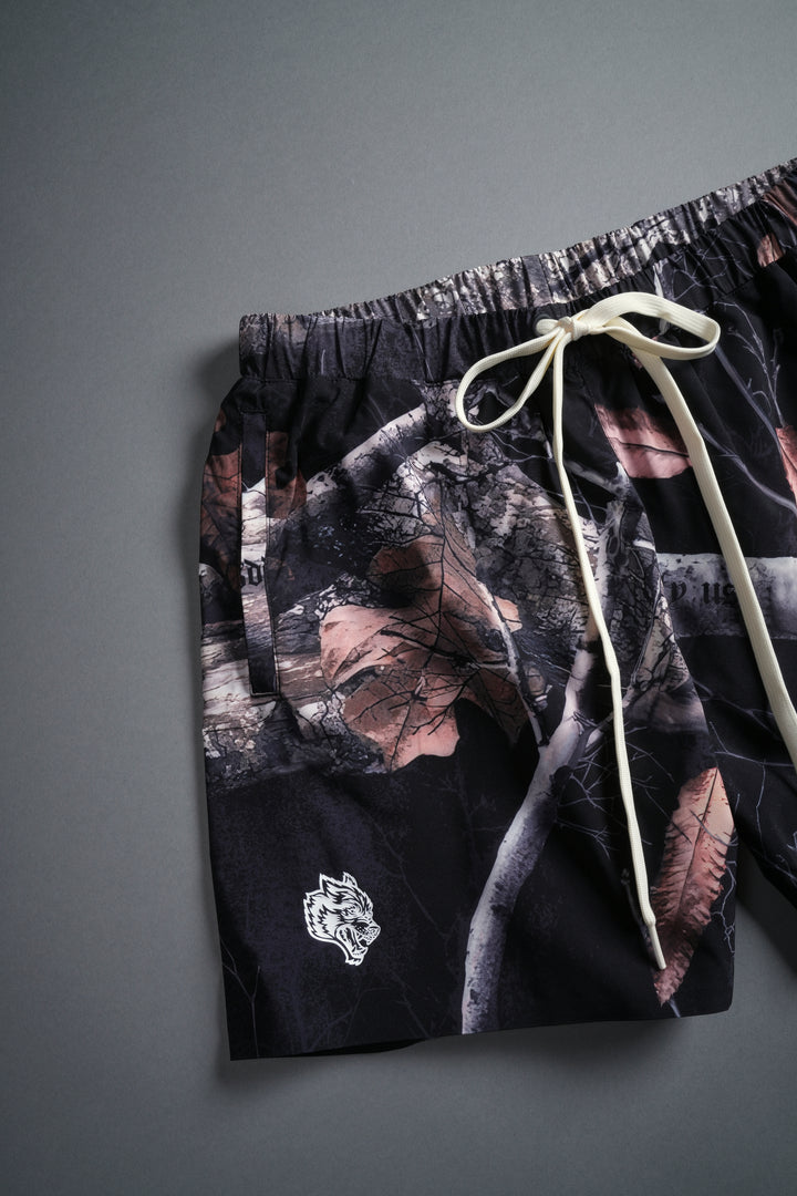 Dual Compression Shorts in Darc Woodland Camo