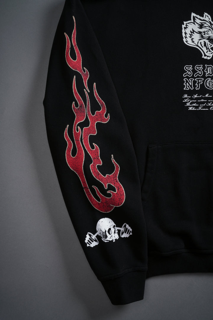 NFGU Mempo Flames "Pierce" Hoodie in Black