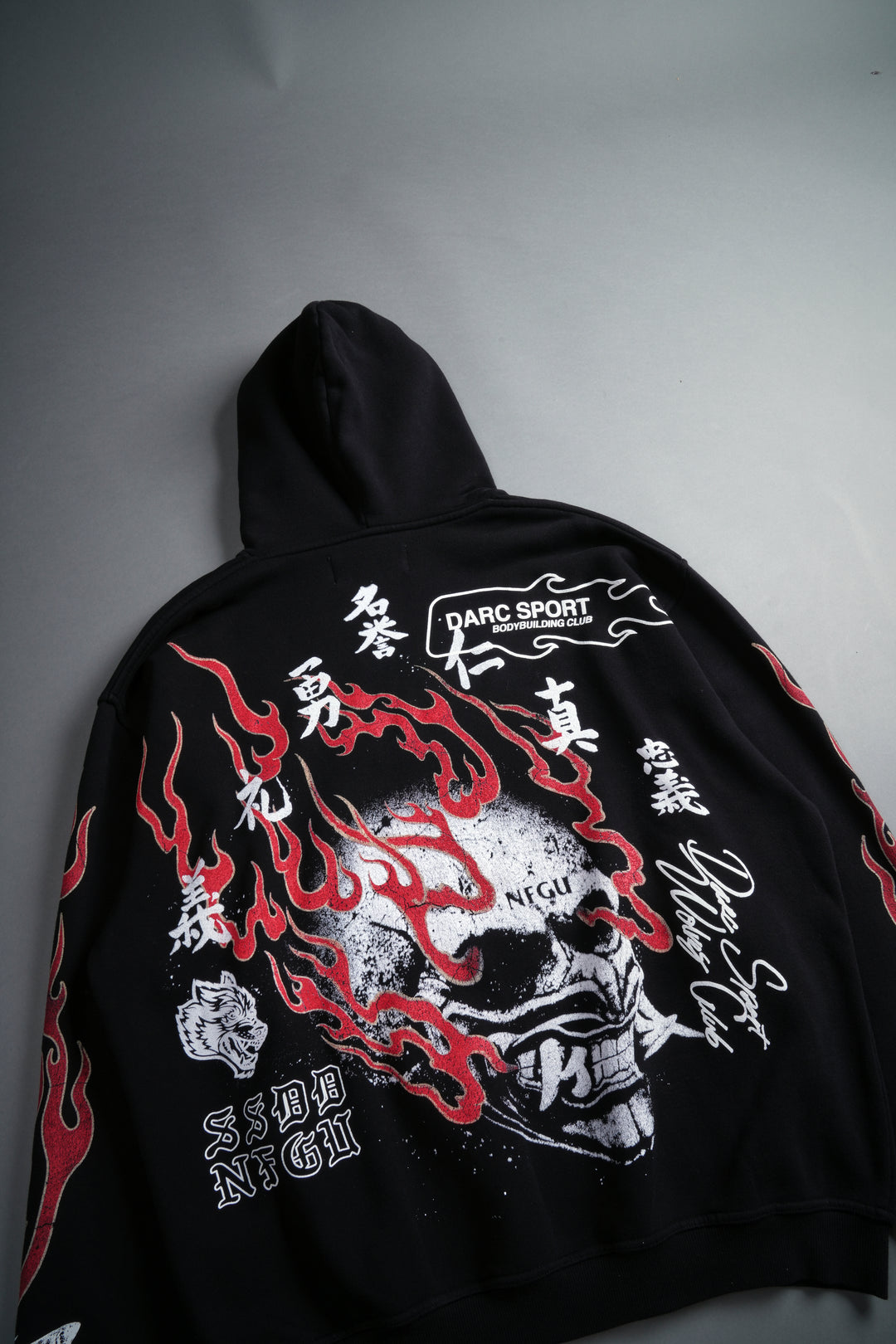 NFGU Mempo Flames "Pierce" Hoodie in Black