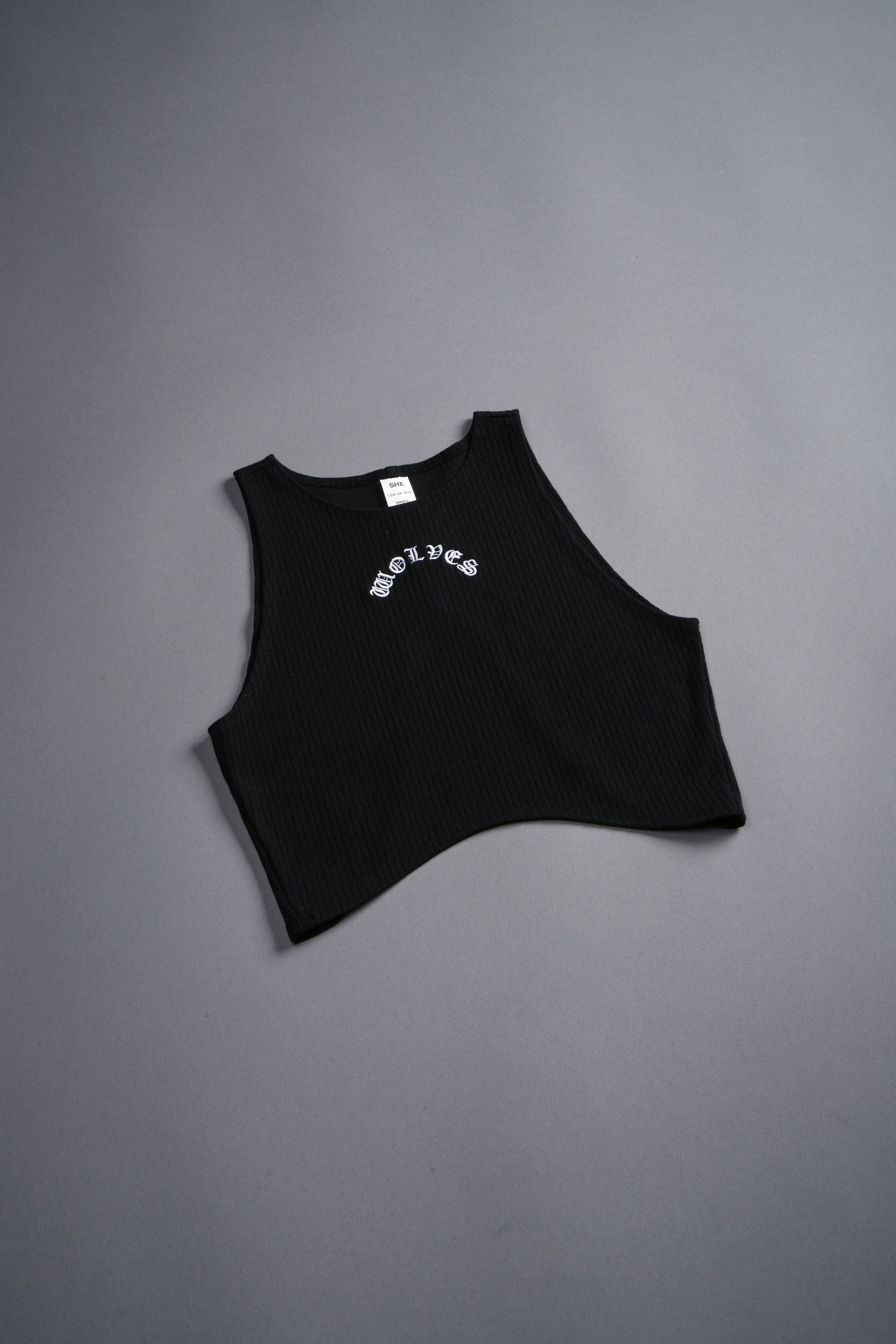 Chopper Rib Curve Tank in Black