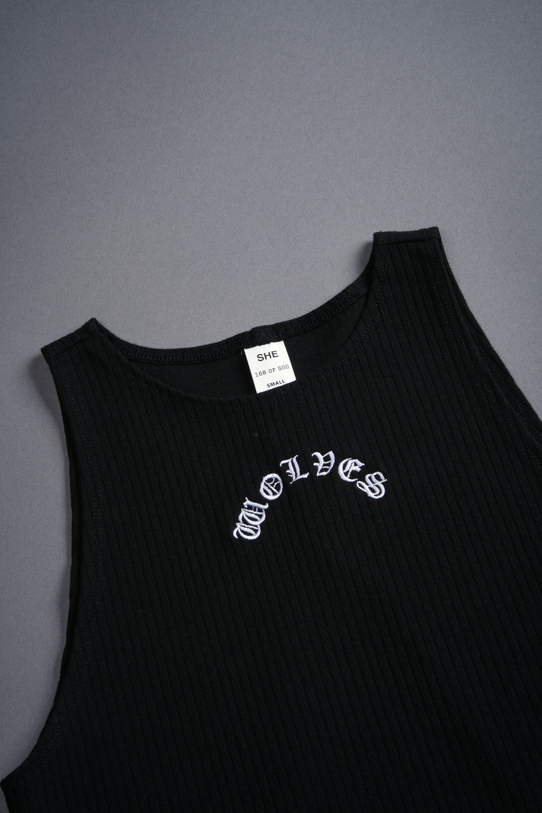 Chopper Rib Curve Tank in Black