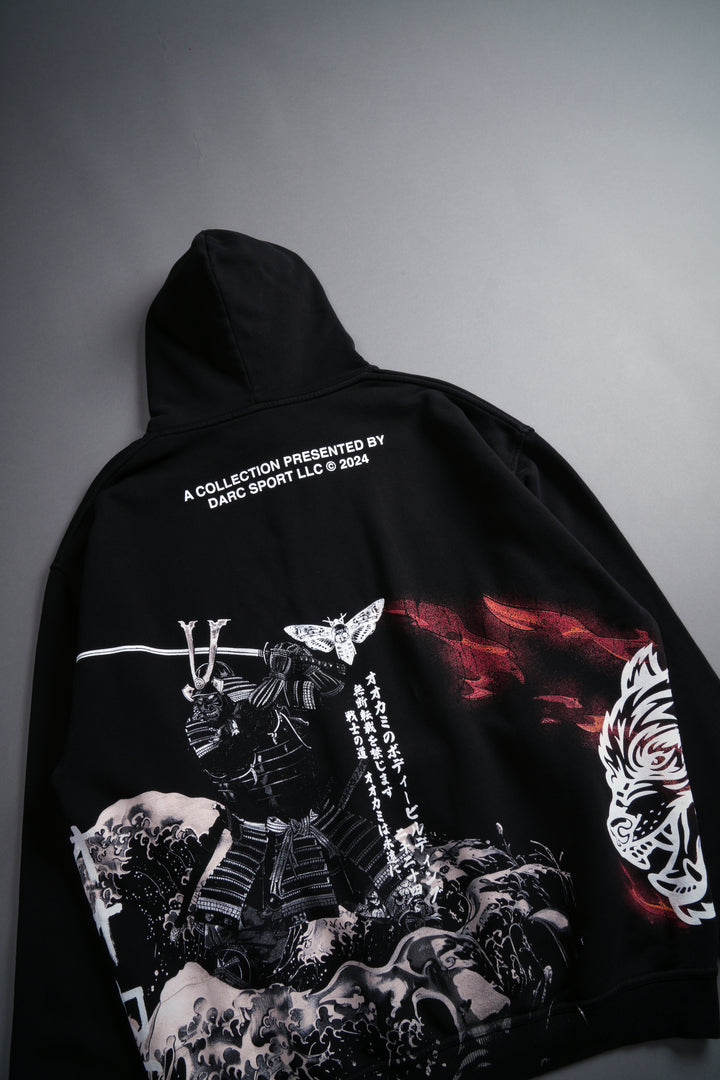 Samurai Courage "Side-By-Side" Bishop Hoodie in Black