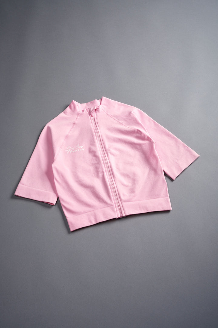 Written In Stone "Everson Seamless" Yasmin S/S Zip Top in Cherry Blossom