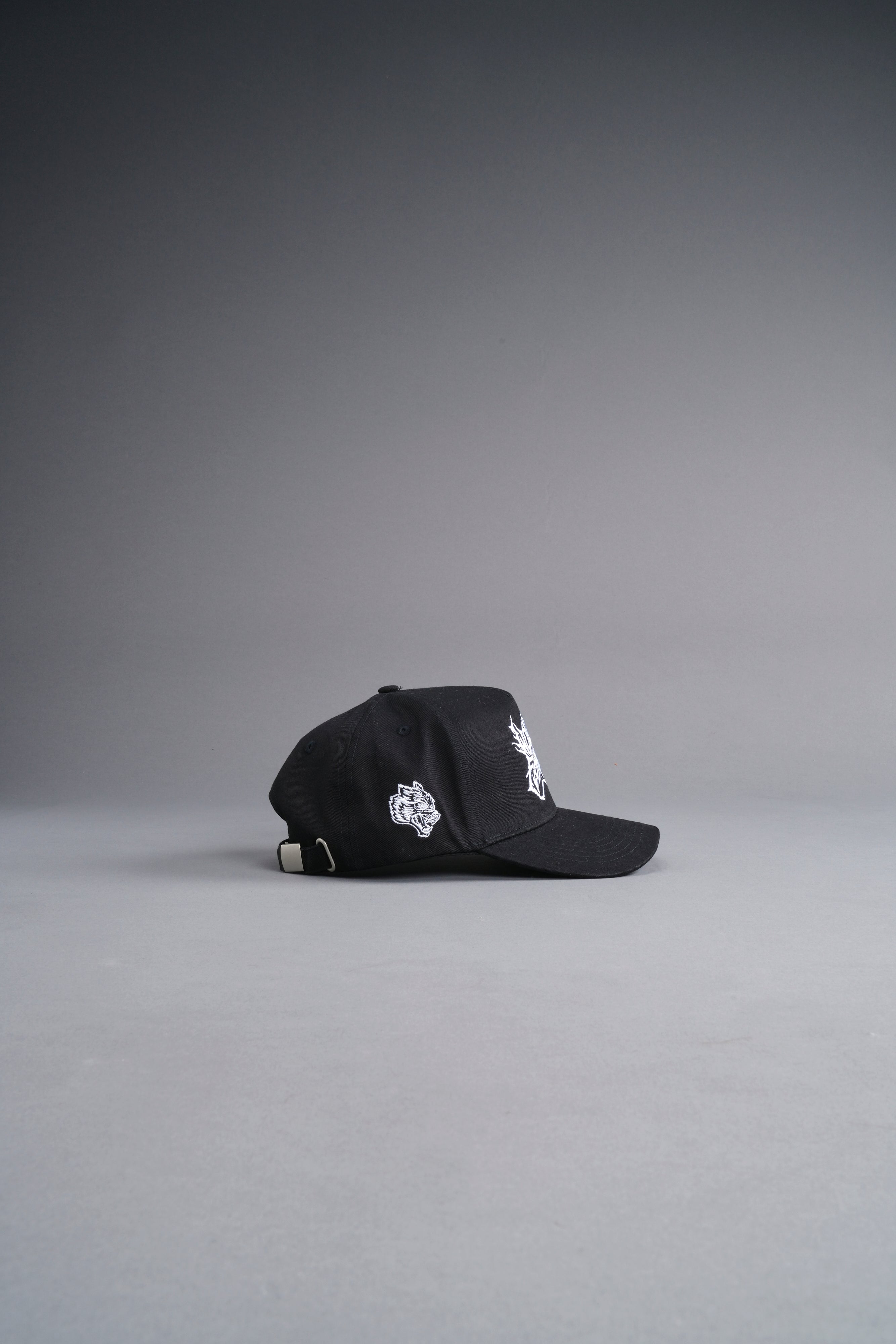 Metal 5 Panel Hat in Black