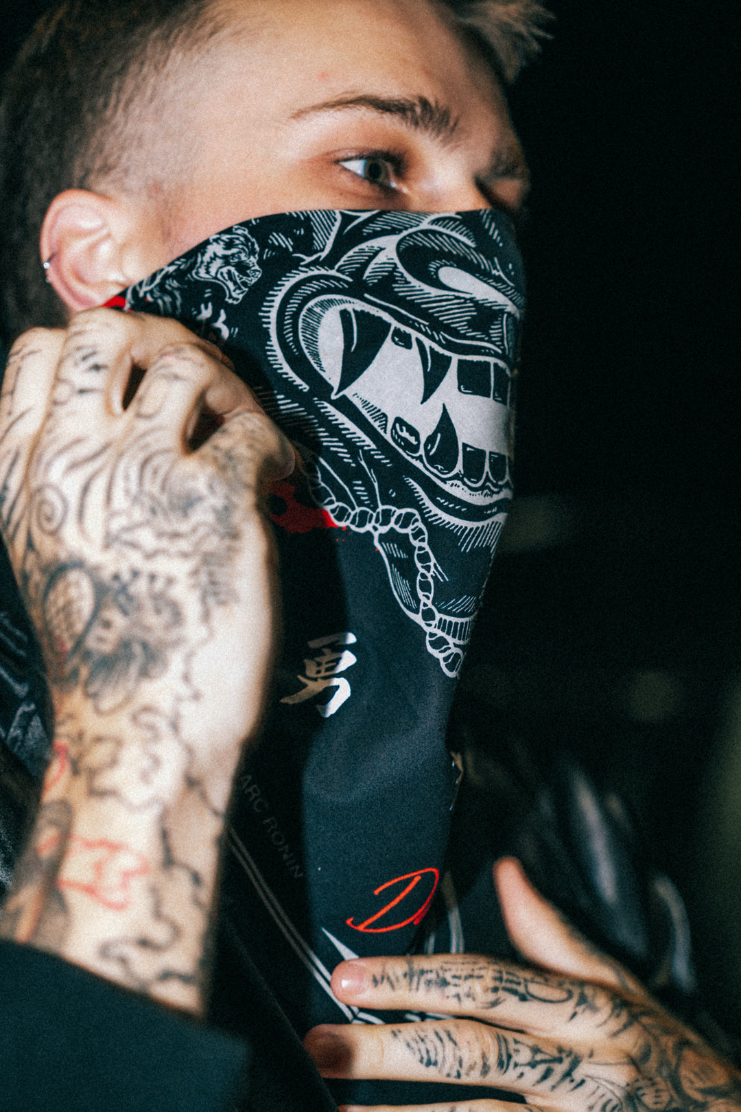 Oni Fire Bandana in Black