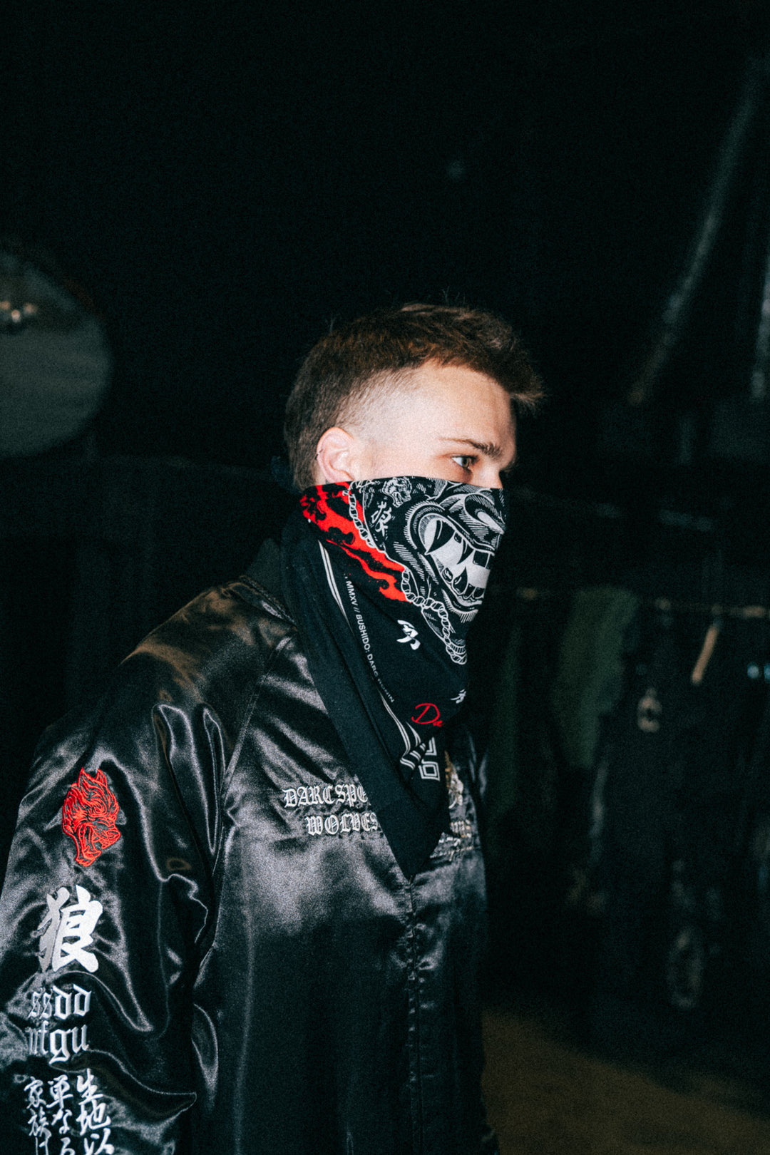 Oni Fire Bandana in Black