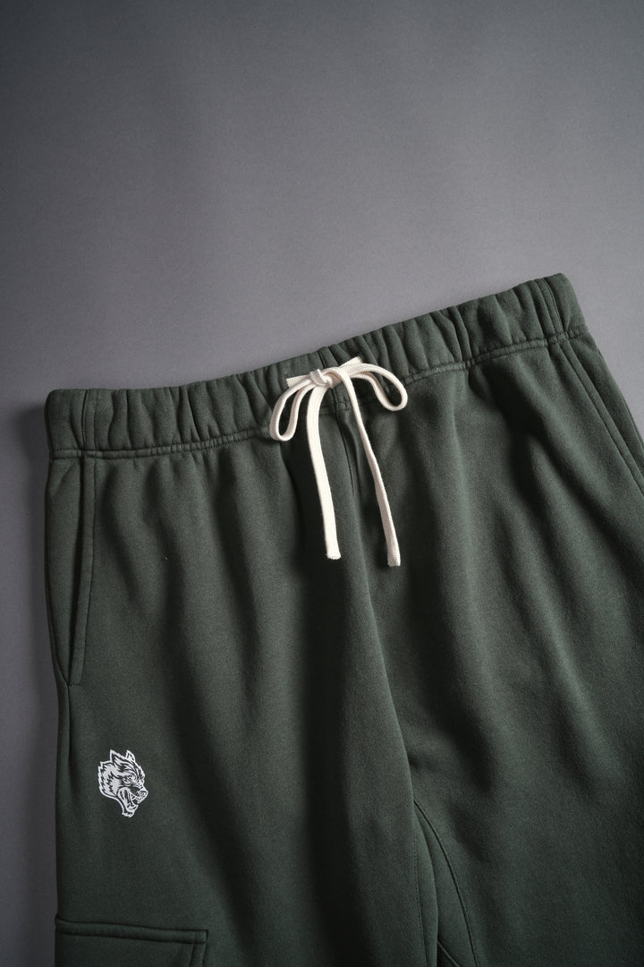 Death Head Bigelow Cargo Sweat Pants in Green Ivy