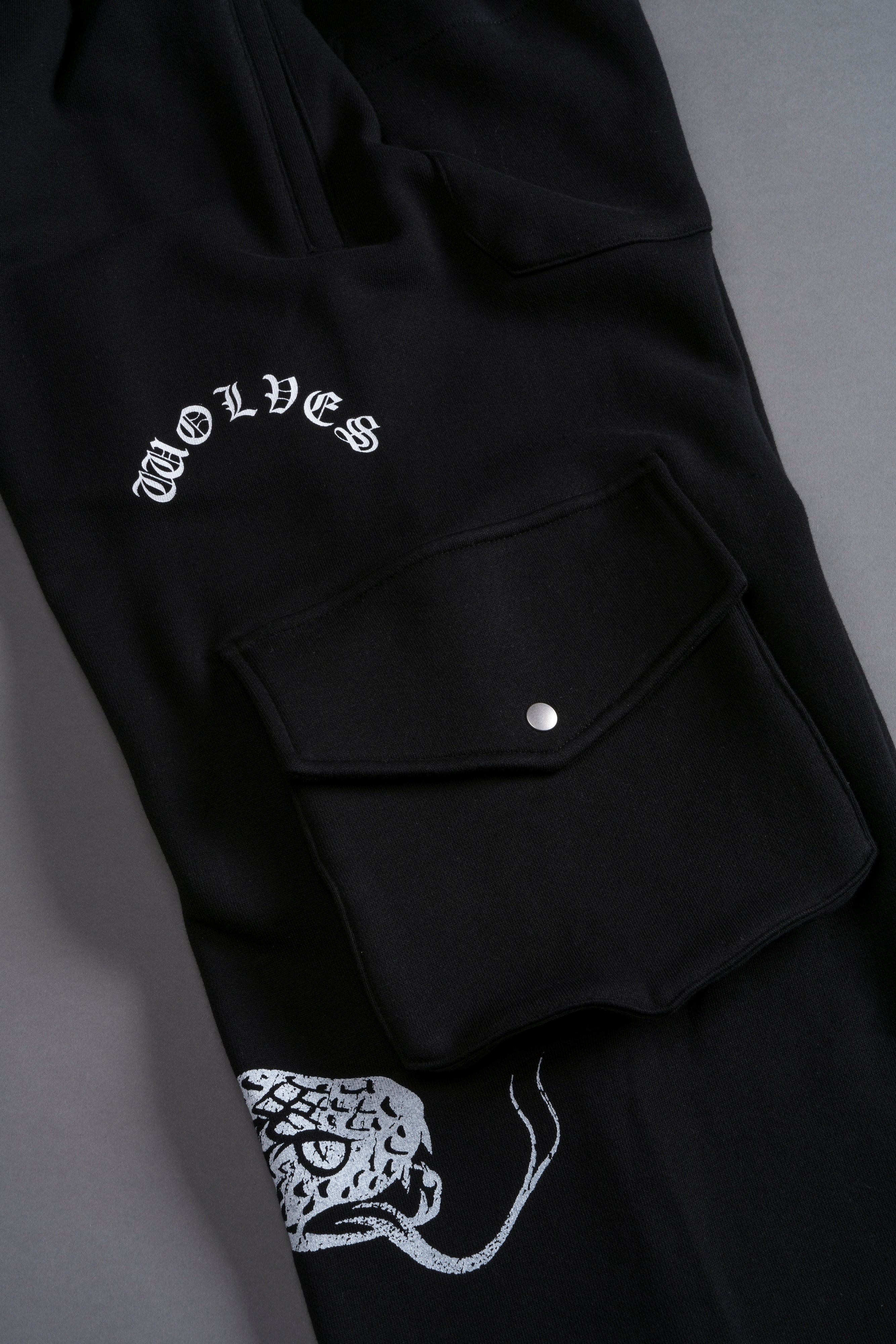 Renewal She Big Cozy Cargo Sweats in Black