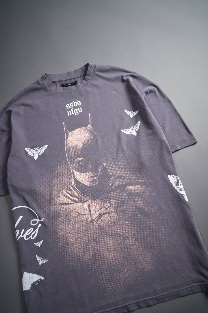 (1 OF 500) The Batman "Premium" Oversized Tee in Nirvana Gray