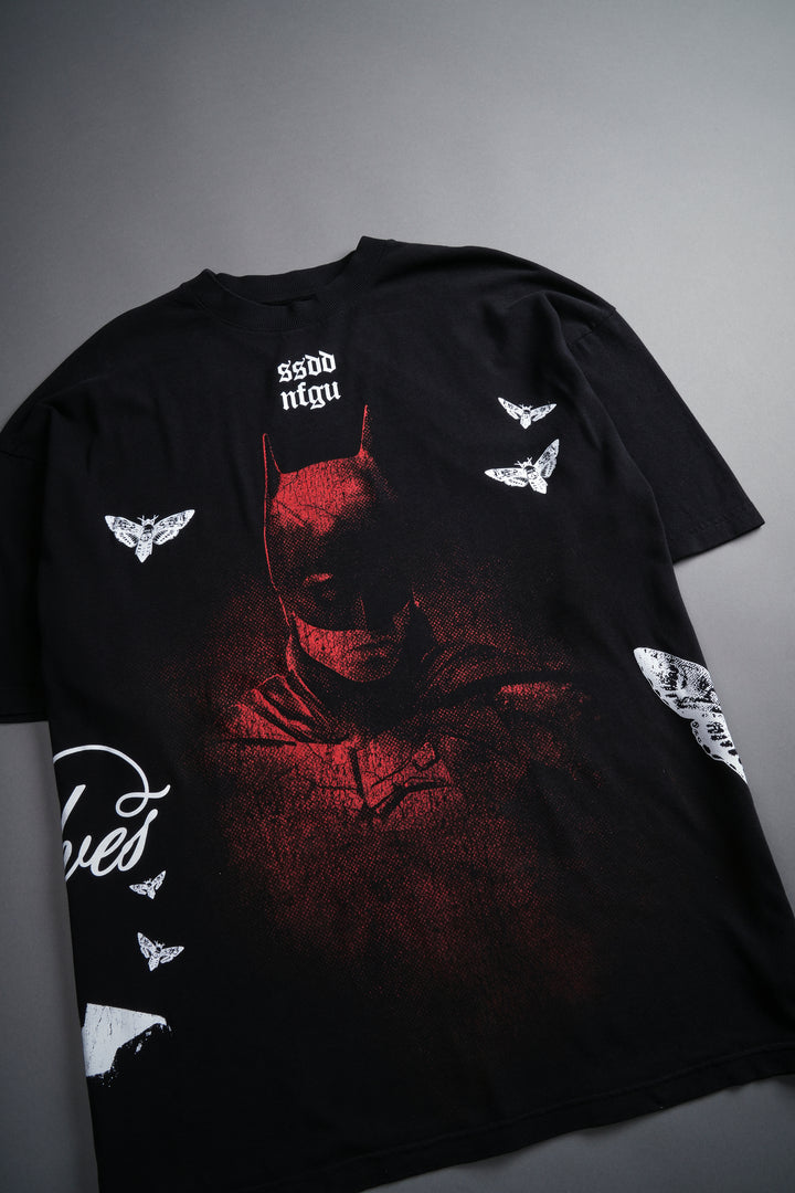 (1 OF 500) The Batman "Premium" Oversized Tee in Black/Red