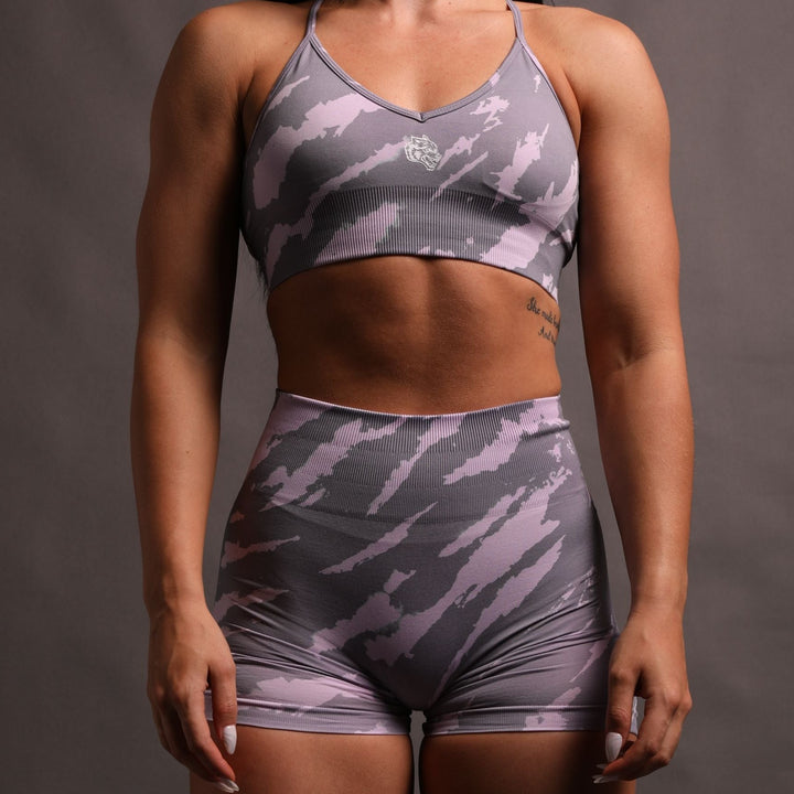 Loyalty "Everson Seamless" Shorts in Orchid Native Camo