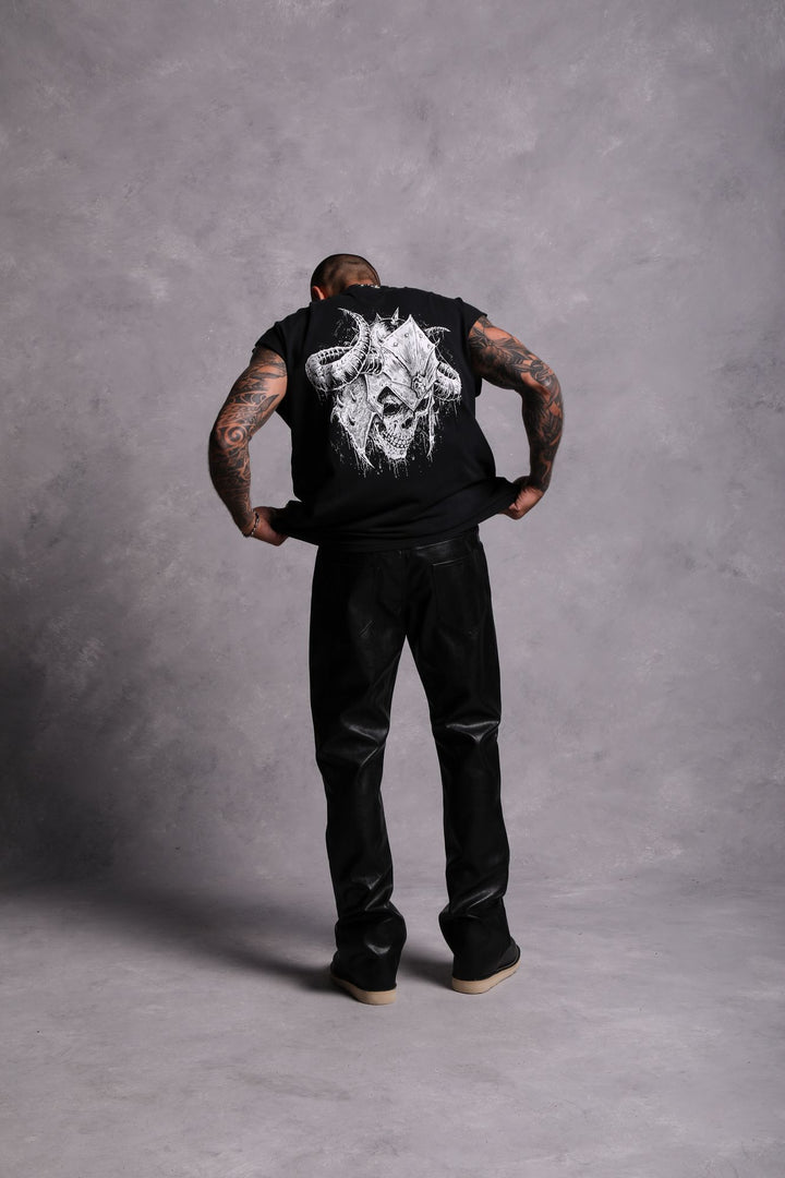 House Of Wolves "Premium Vintage" Pocket Muscle Tee in Black