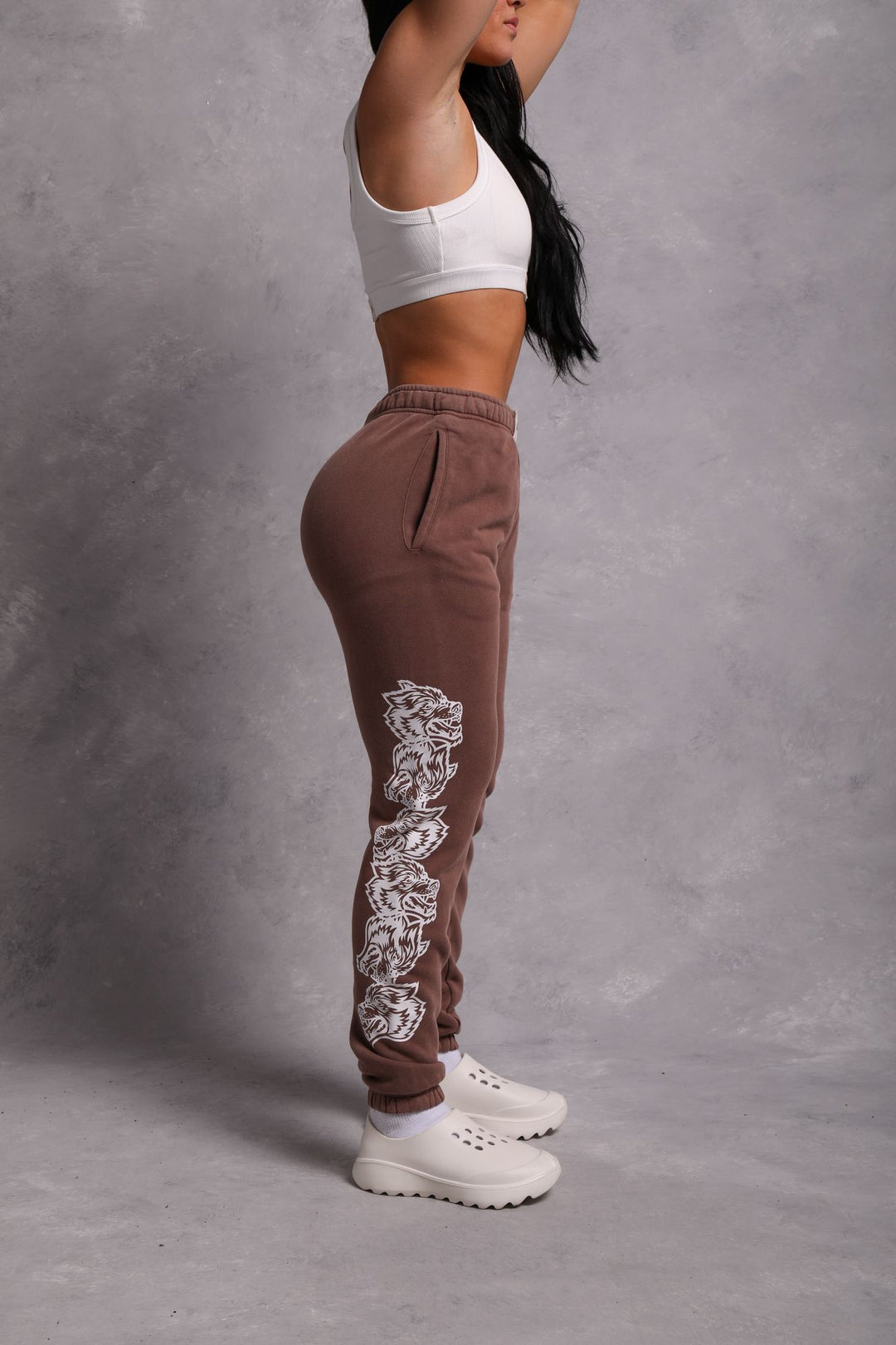 Covered She Post Lounge Sweats in Norse Brown