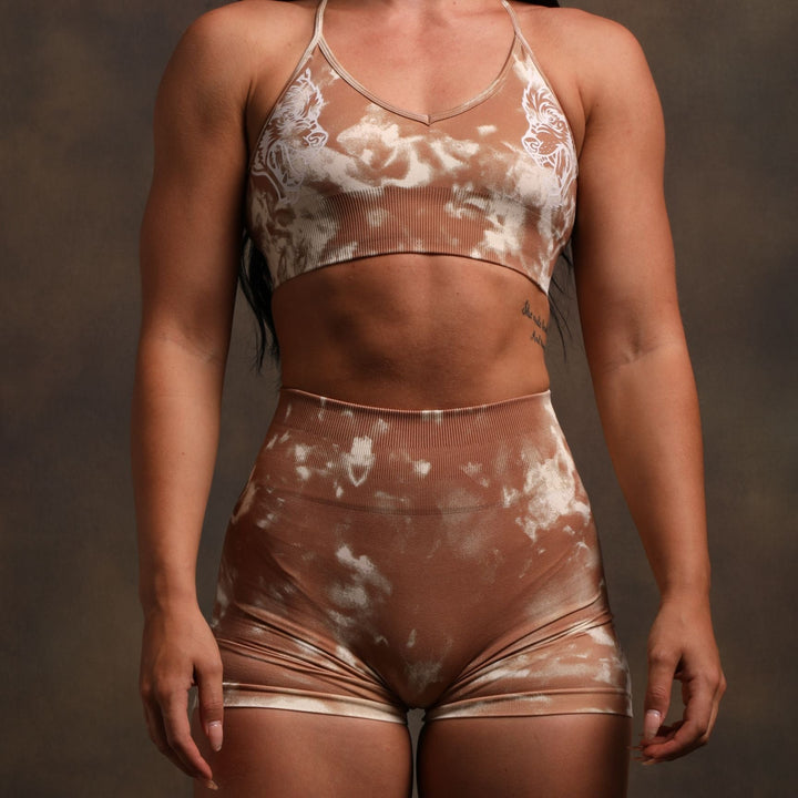 Wolves Forever Seamless Everson Shorts in Desert Rose Cream Jumbo Marble