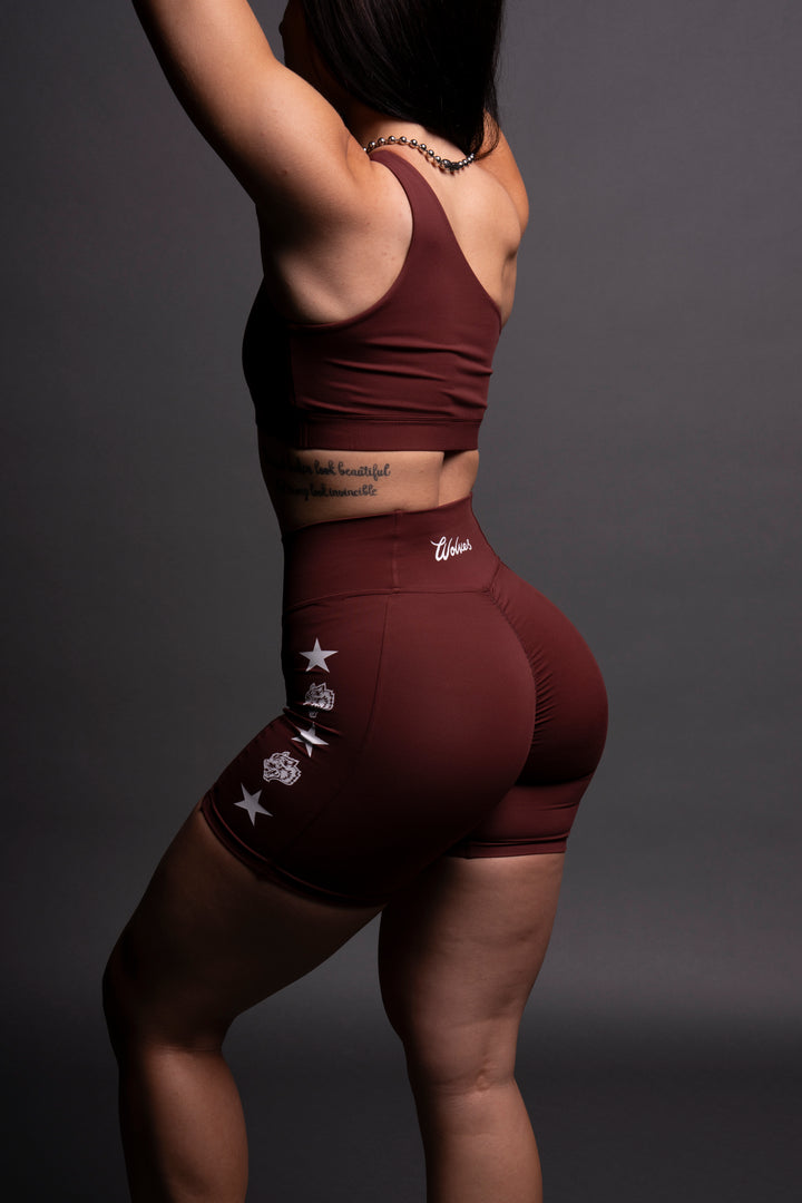 Roadster "Georgia" Energy Shorts in Oxblood