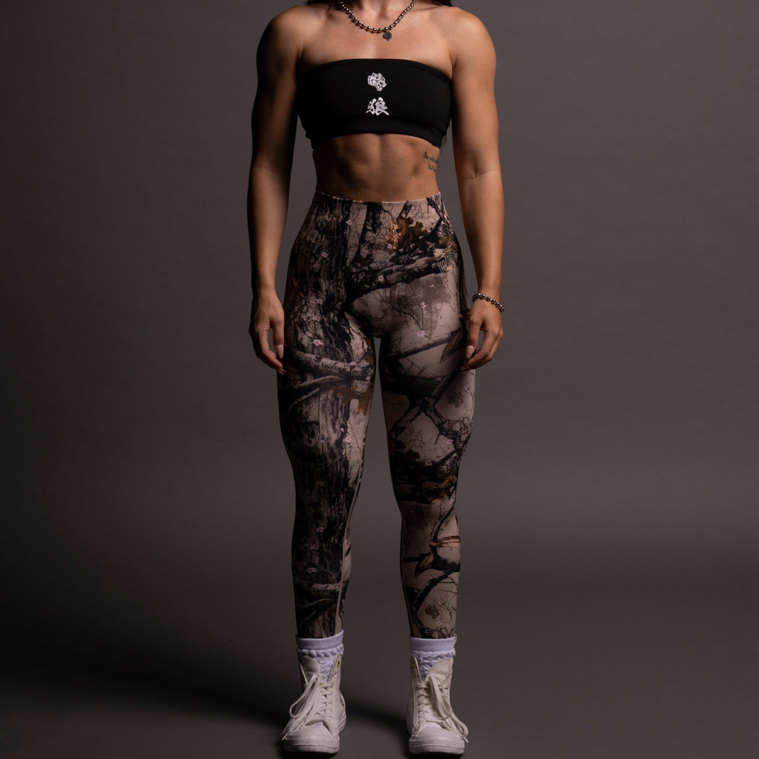 Loyalty V3 "Everson Seamless" Scrunch Leggings in Cherry Blossom Woodland Camo