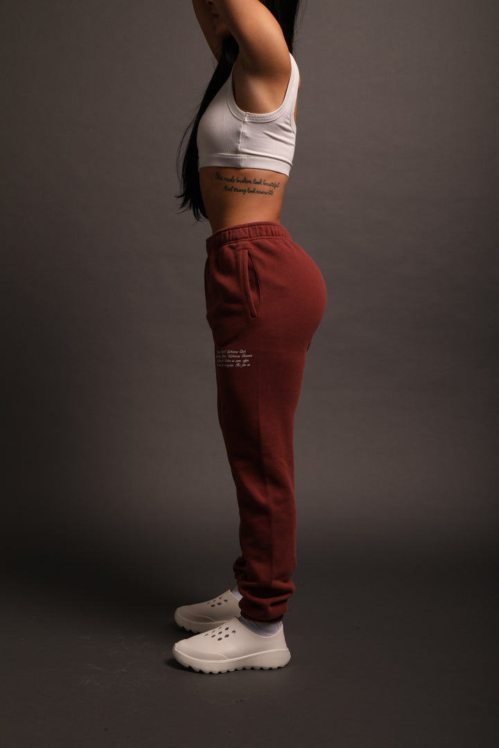 Always Riding She Post Lounge Sweats in Canyon Rust