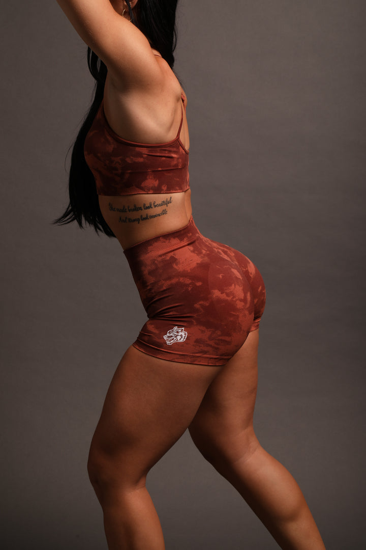 Wolves Forever Everson Seamless "Sierra" Shorts in Canyon Rust Marble