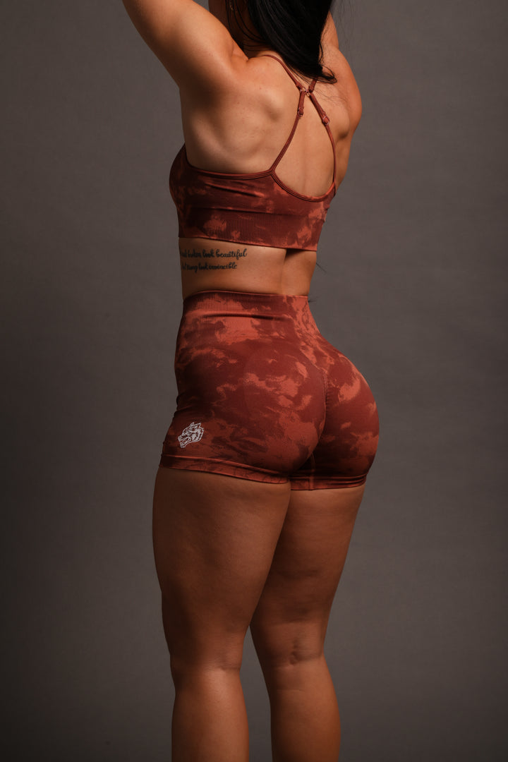 Wolves Forever Everson Seamless "Sierra" Shorts in Canyon Rust Marble