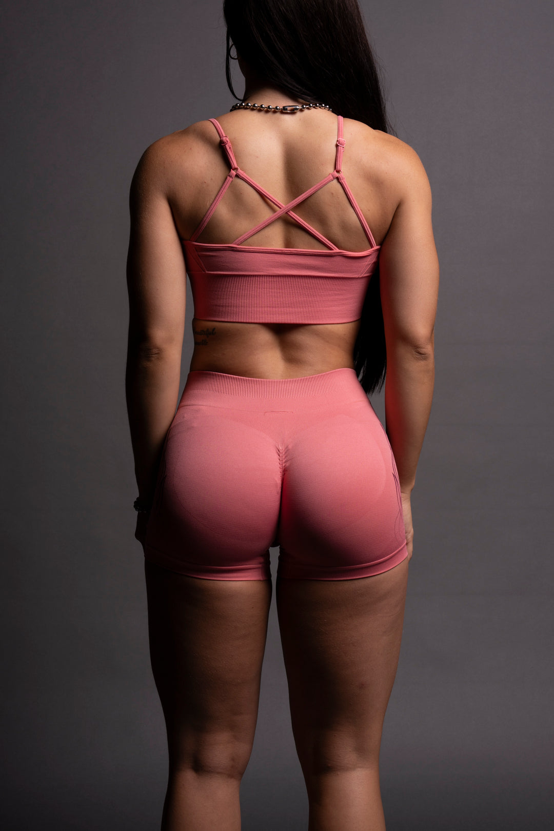 On Fire Everson Seamless "Katya" Shorts in Pink Ice