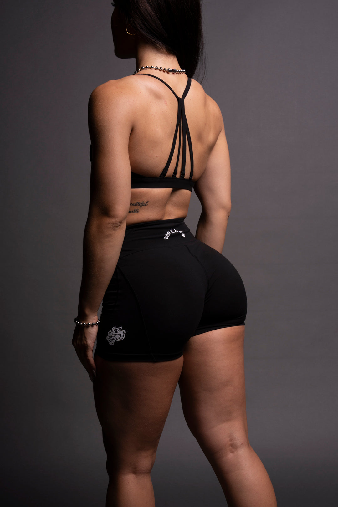 Our Stamp "Alexa" Energy Shorts in Black