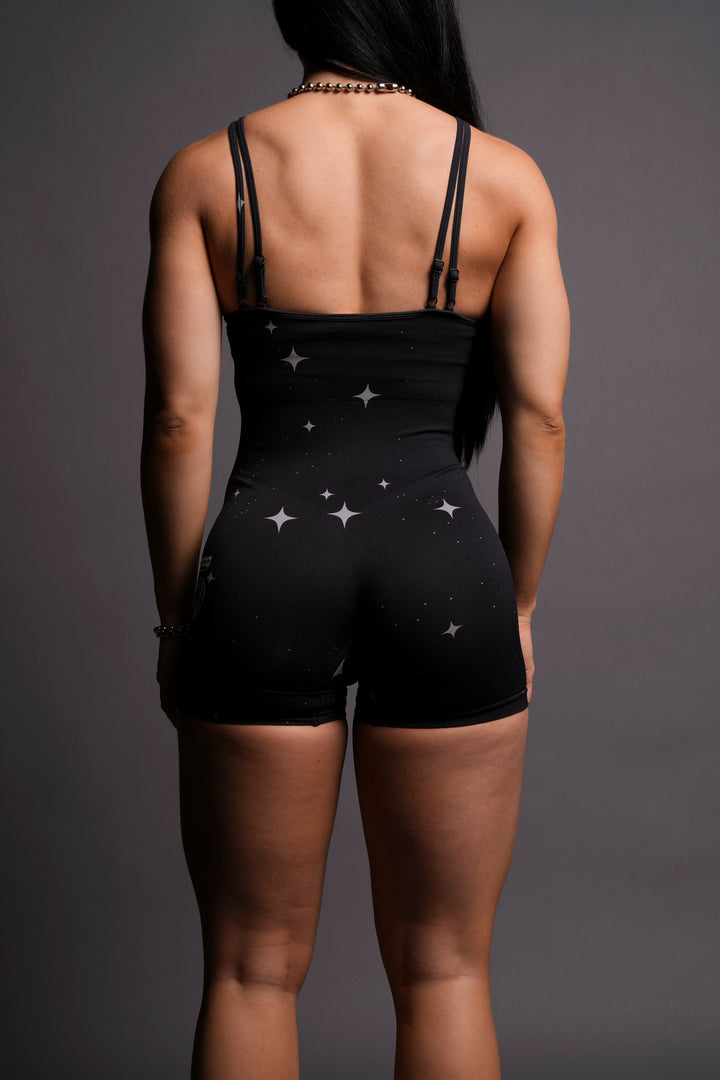 Throttle Sierra Seamless Bodysuit in Black Starry Night