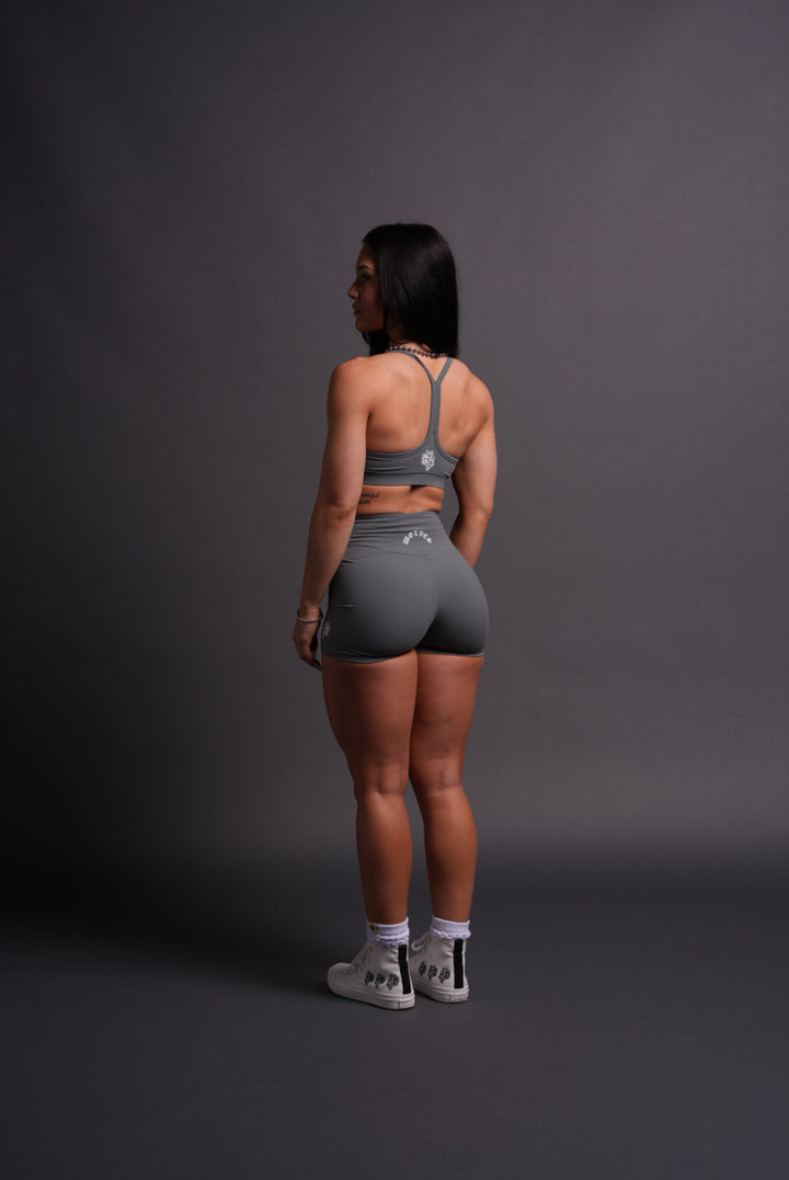 Dual Chopper "Energy" Beau Shorts in Greek Stone