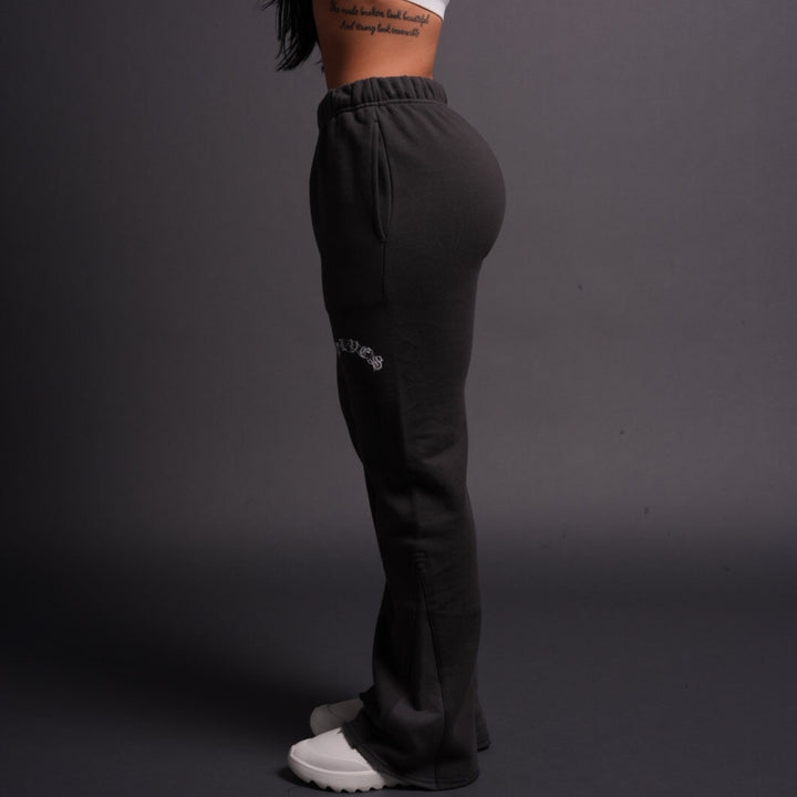 Chopper Webs She Flare Sweat Pants in Wolf Gray