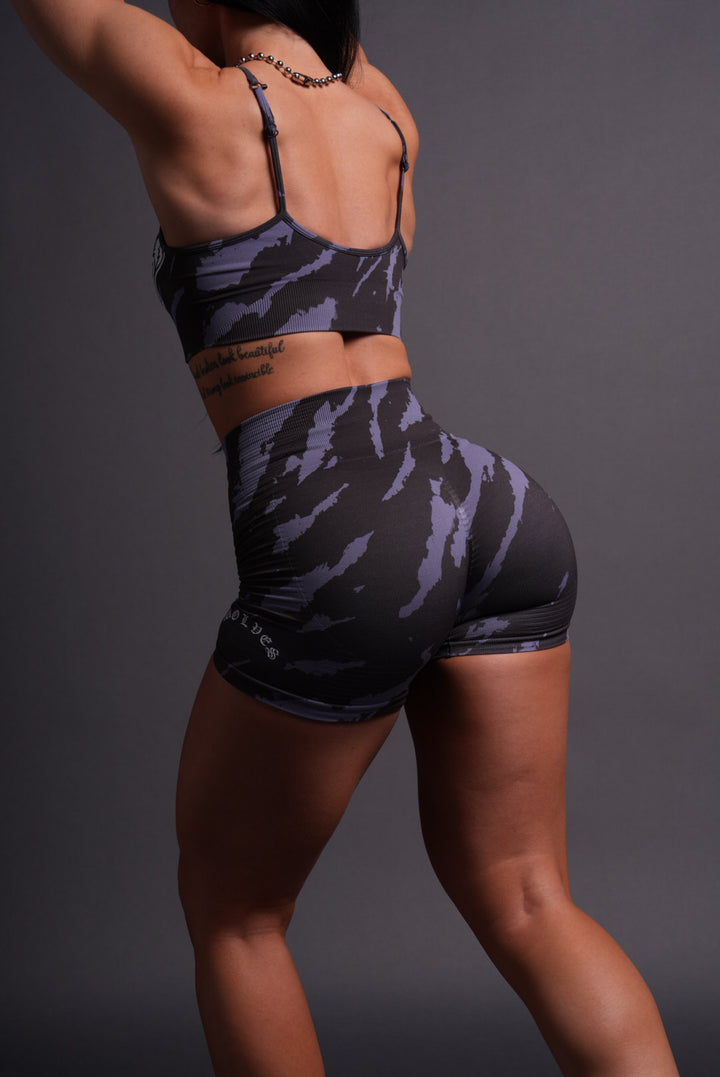 Chopper Everson Seamless "Valencourt" Shorts in Purple Stone Native Camo