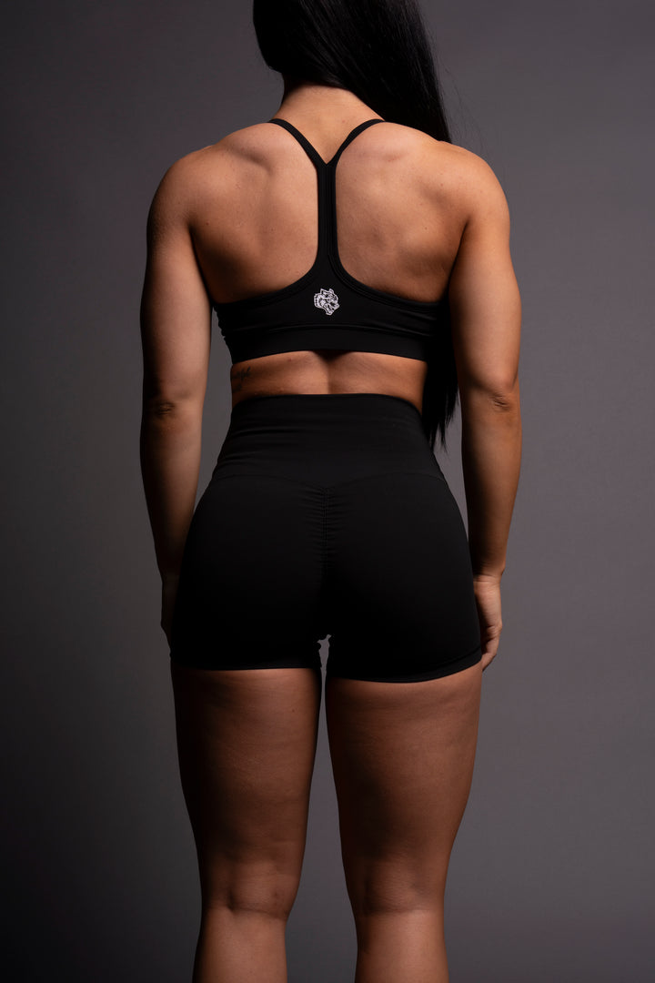 Wolf Kanji "Energy" Pump Shorts in Black