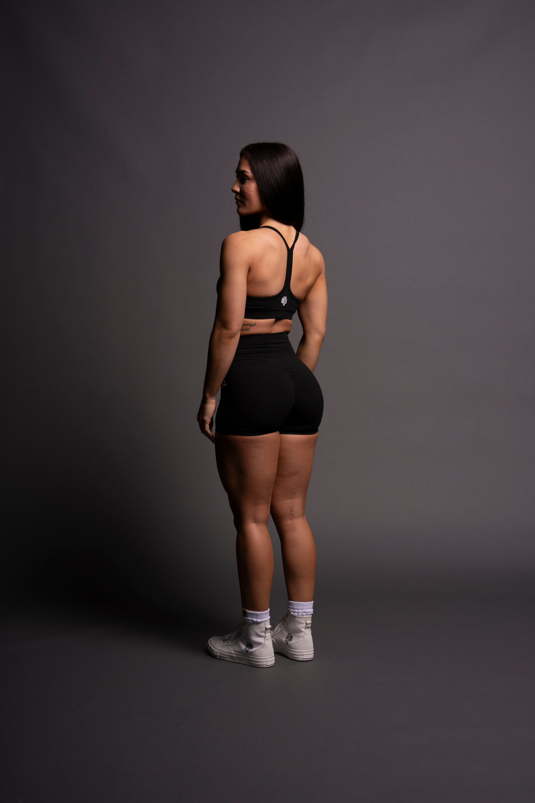 Wolf Kanji "Energy" Pump Shorts in Black