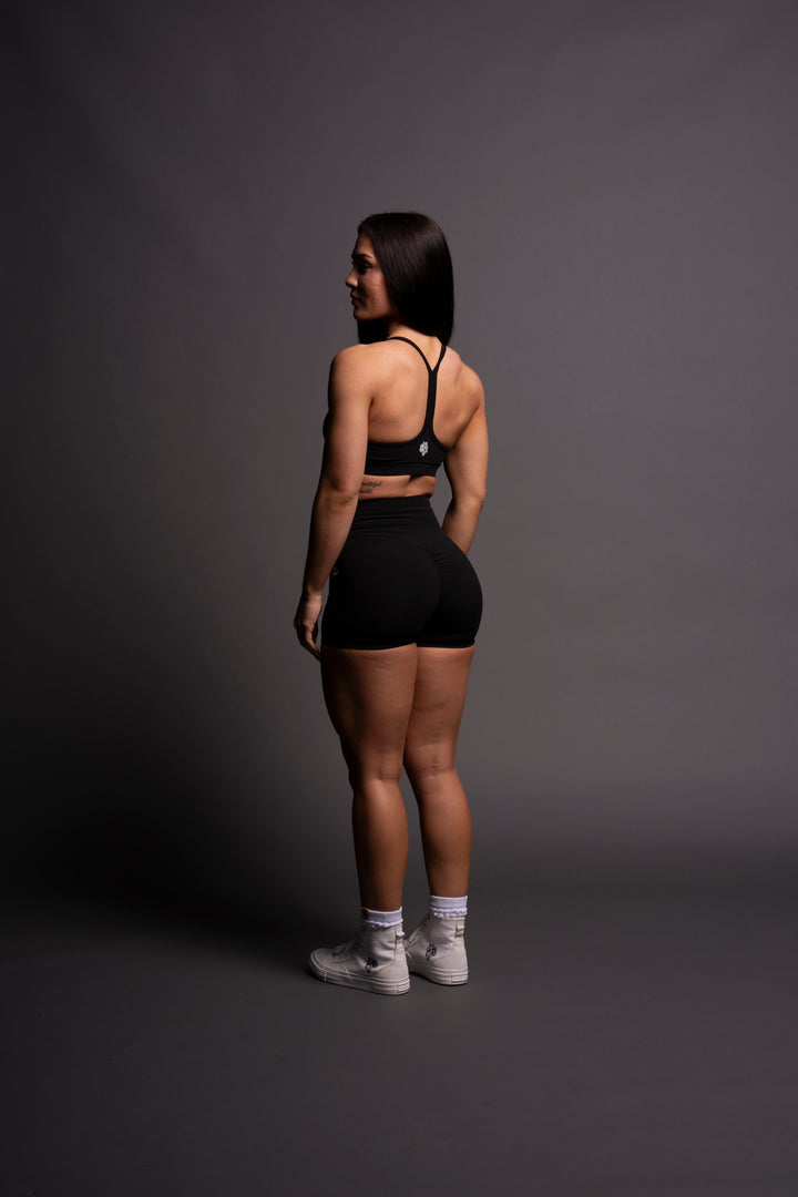 Wolf Kanji "Energy" Pump Shorts in Black