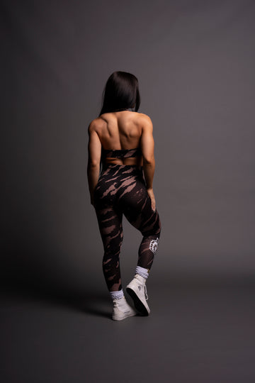 Wolf Kanji "Everson Seamless" Scrunch Leggings in Purple Dusk Native Camo
