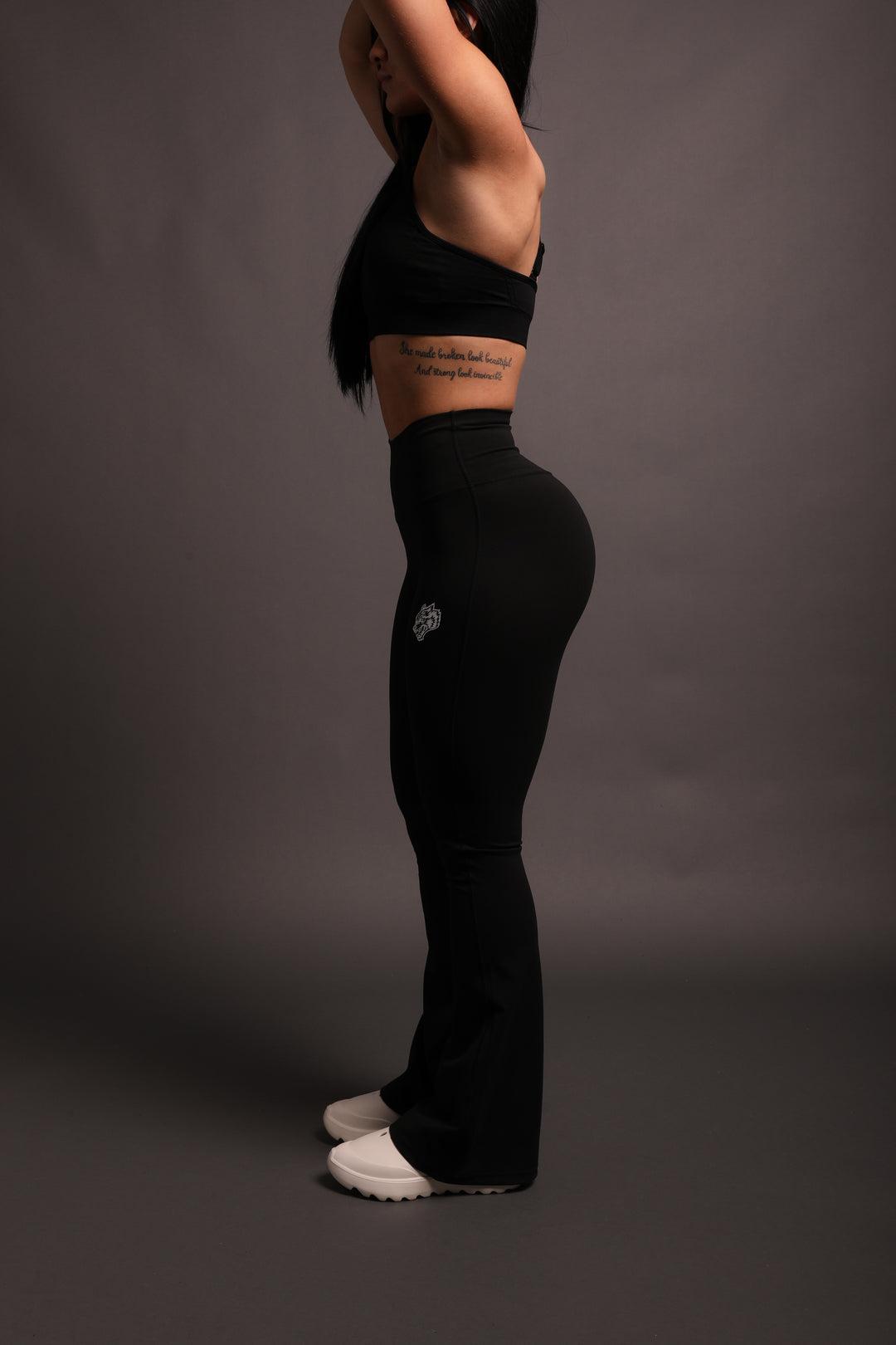 Dual "Georgia" Energy Flare Leggings in Black