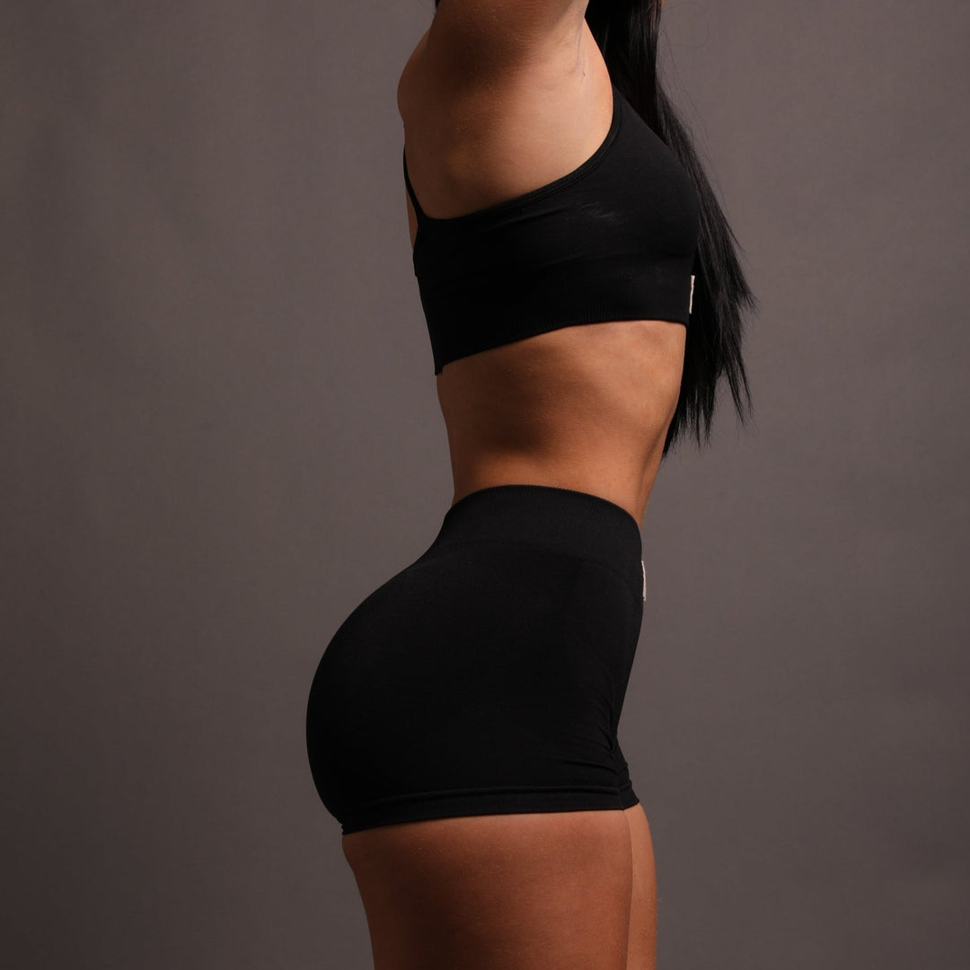 Lobos Seamless Everson "Katya" Shorts in Black