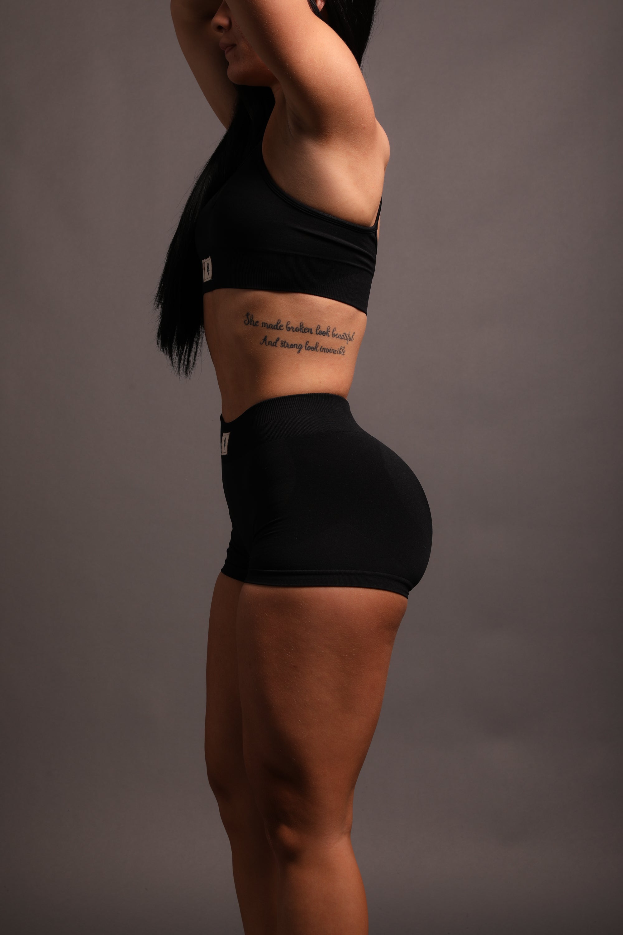 Lobos Seamless Everson "Katya" Shorts in Black