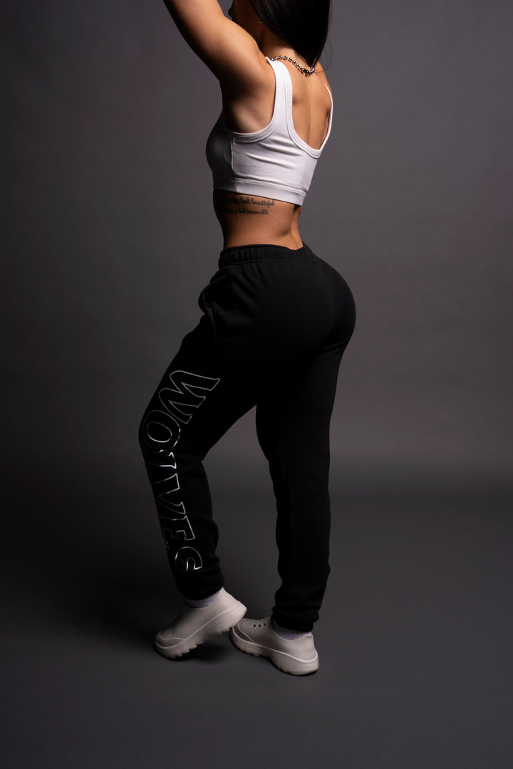 Hardcore She Post Lounge Sweats in Black