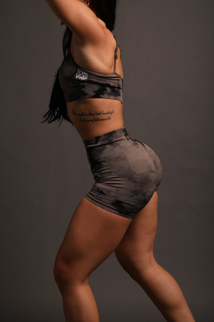 Chopper Everson Seamless "Huxley" Shorts in Taupe Ghost Clouds
