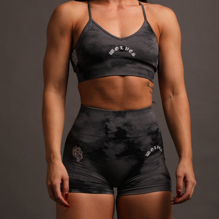 Chopper Everson Seamless "Huxley" Shorts in Black Ghost Clouds