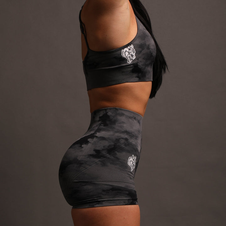 Chopper Everson Seamless "Huxley" Shorts in Black Ghost Clouds