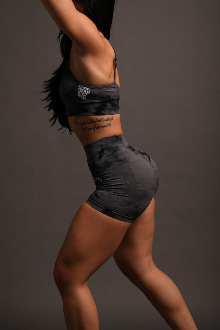 Chopper Everson Seamless "Huxley" Shorts in Black Ghost Clouds